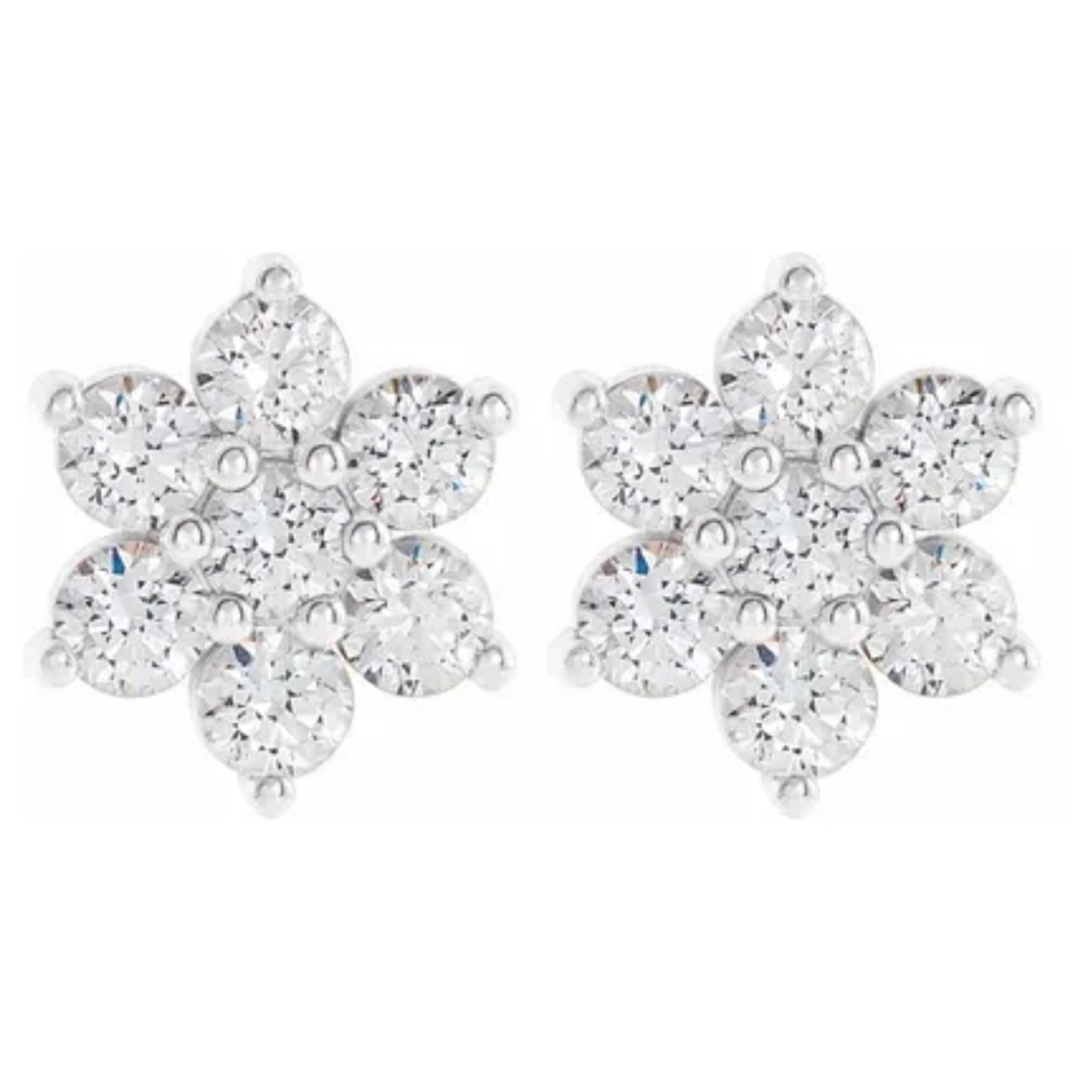 7 Stone Baby Diamond Stud Earrings at Rs 27500/pair | Diamond Ear Stud in  Coimbatore | ID: 23860109133